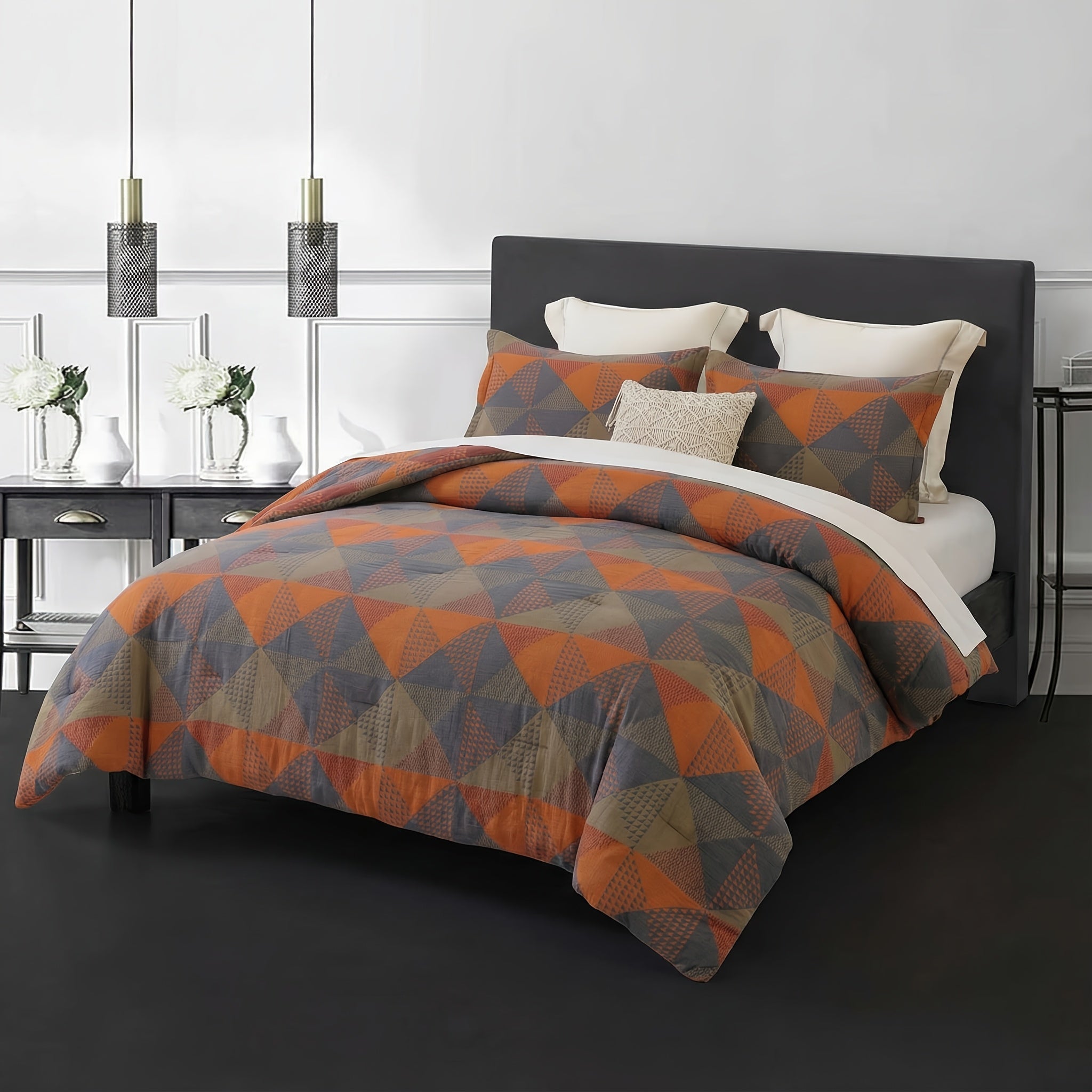 SLEEPBELLA Muslin 100% Comforter Set, Cooling Blanket For Hot Sleepers, Ultra Soft Skin-Friendly Gauze Bedding, Lightweight All Season Quilt, Boho Style